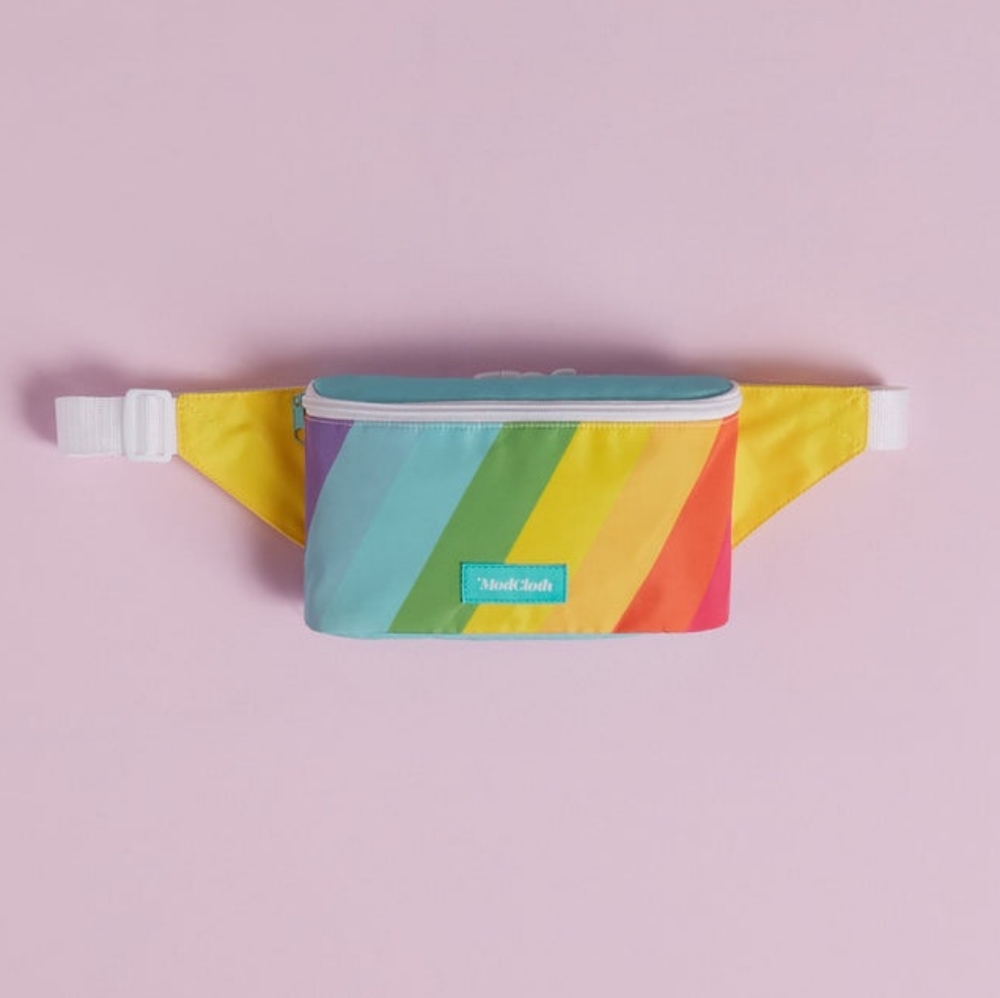 Modcloth Rad Rainbow Stripe Fanny Pack NWT